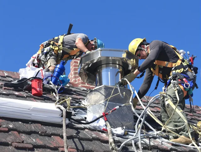 Protective chimney cap installed by Colton Chimney Sweep in Colton, CA