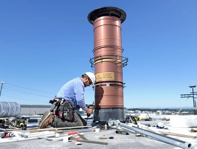 Installed chimney liner by Colton Chimney Sweep in Colton, CA