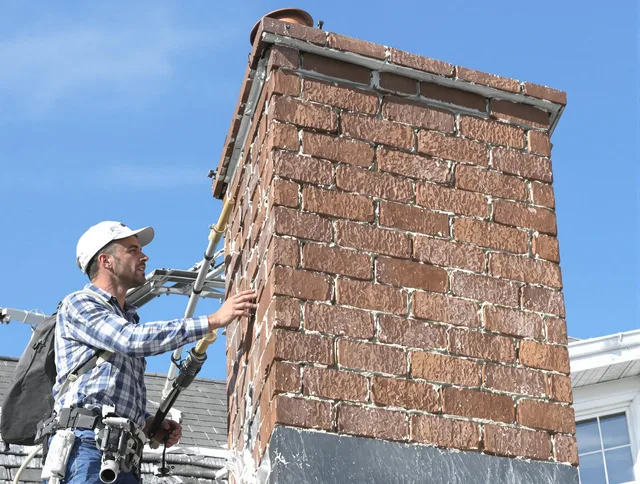Brickwork for a chimney rebuild by Colton Chimney Sweep in Colton, CA