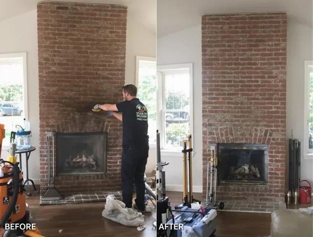 Finished chimney sweeping service by Colton Chimney Sweep in Colton, CA