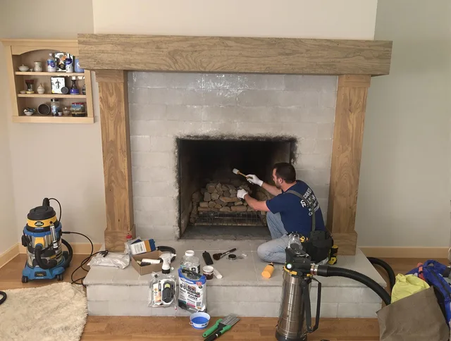 Detailed creosote removal process by Colton Chimney Sweep in Colton, CA