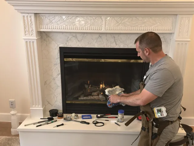 Colton Chimney Sweep performing fireplace maintenance in Colton, CA