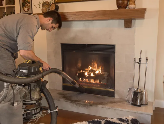 Routine fireplace upkeep by Colton Chimney Sweep in Colton, CA