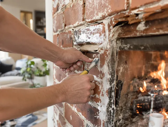 Routine fireplace repair by Colton Chimney Sweep in Colton, CA